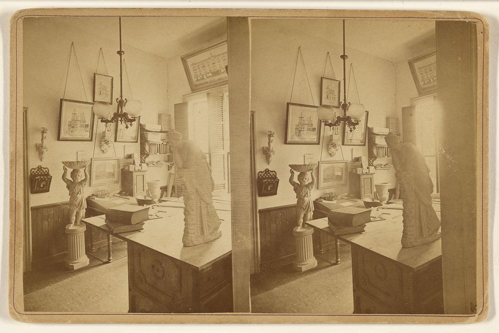 Interior of the architectural office of Vaughn and Stevens, at 400 Broadway, Saratoga Springs, N.Y.? by Baker and Record