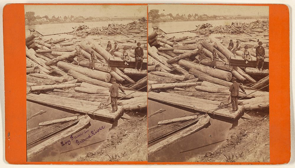 Log Jam in Grand River by Schuyler C Baldwin