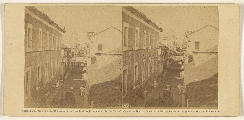 An Instantaneous View. The Calle de Oreilly from the Dominica. by George N Barnard, Edward and Henry T Anthony and Co and…