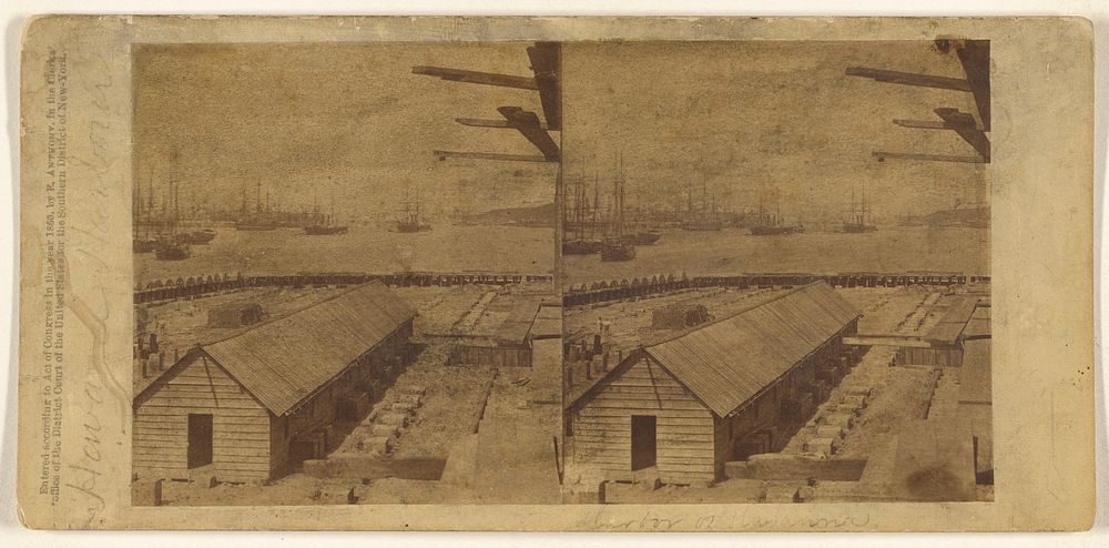 View of the Harbor of Havana from the Iron Sugar Warehouse. by George N Barnard, Edward and Henry T Anthony and Co and Kuhns