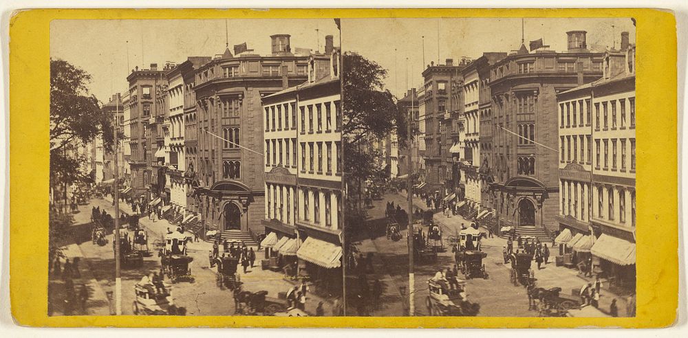 Up Broadway, From Below Wall Street. by Edward and Henry T Anthony and Co