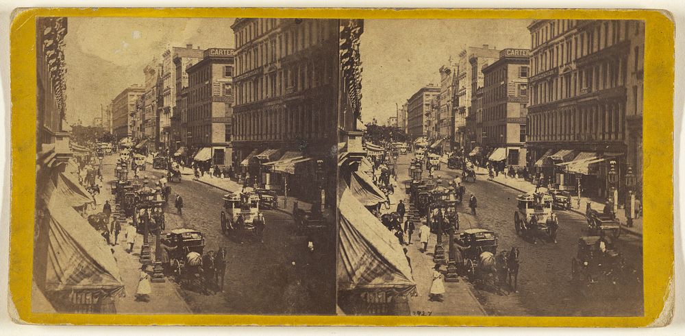 Looking up Broadway from the corner of Broome St. by Edward and Henry T Anthony and Co