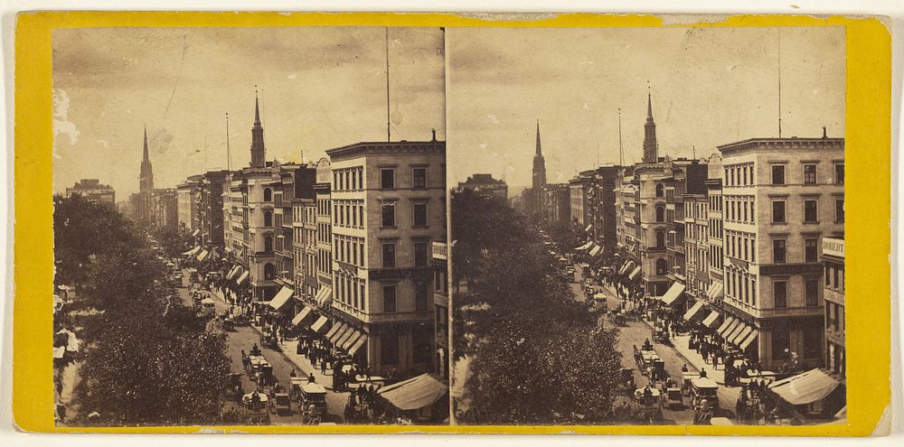 Looking down Broadway, from corner of Chambers St. by Edward and Henry T Anthony and Co