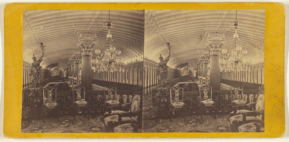 Saloon of the Steamer "Drew," Looking Forward. by Edward and Henry T Anthony and Co