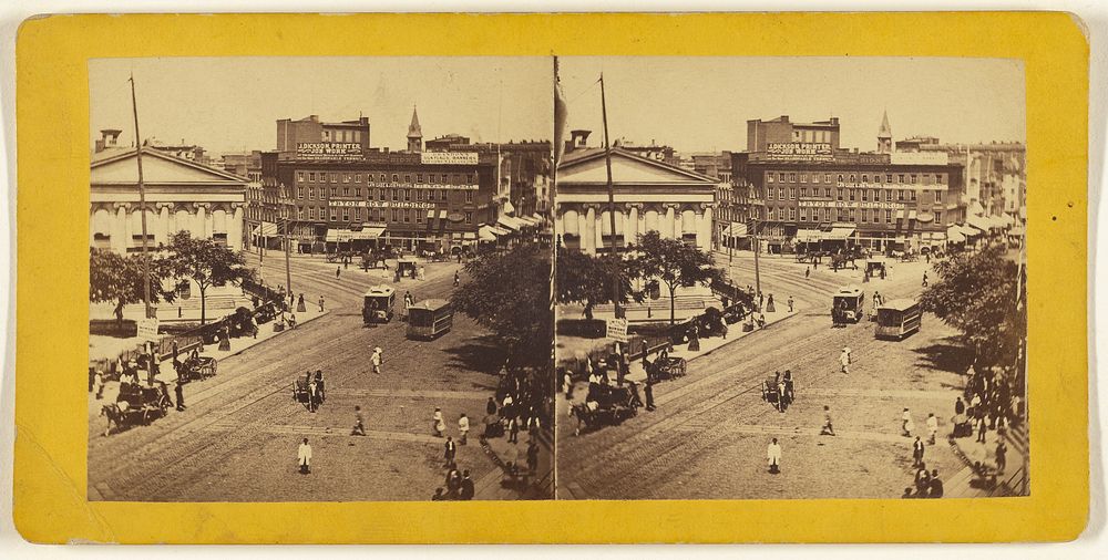 The Junction of Chatham and Centre Streets, from Printing House Square. by Edward and Henry T Anthony and Co