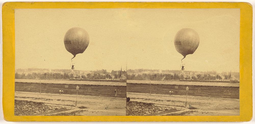 Ascent of Prof. Low's Baloon [sic] from the corner of 6th Ave. and 59th St. by Edward and Henry T Anthony and Co