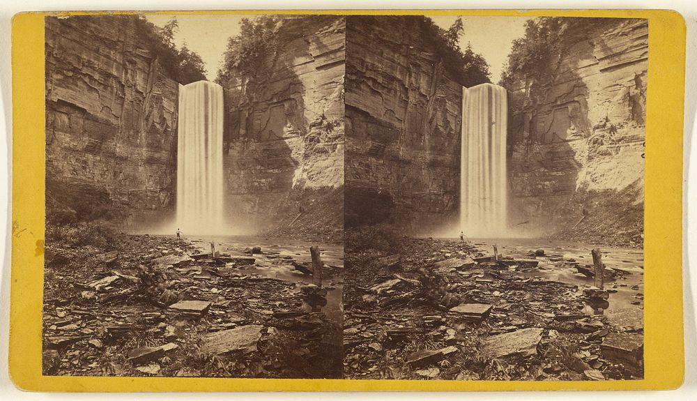 Scenery of Ithaca and Vicinity, N.Y. Taughannock Fall - 215 feet high. From the lower Ravine. by Edward and Henry T Anthony…