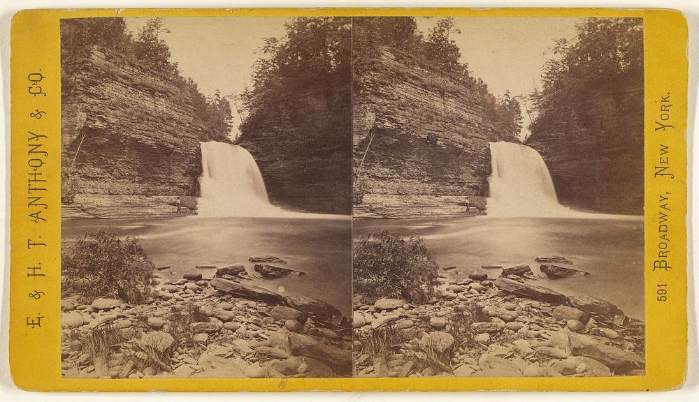 Scenery of Ithaca and Vicinity, N.Y. Trip-hammer Fall, Fall Creek. by Edward and Henry T Anthony and Co