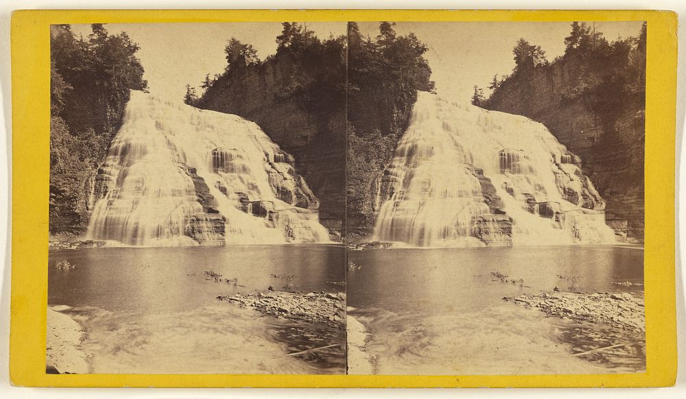 Ithaca Fall - 160 feet high - 150 feet broad - Crystal Pool in the foreground. Fall Creek. by Edward and Henry T Anthony and…