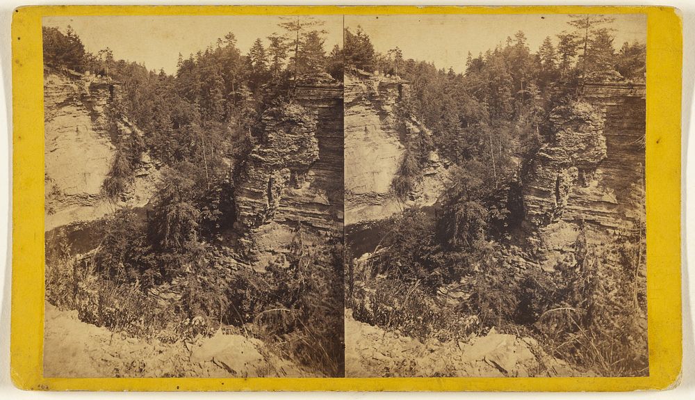 The Upper Taughannock Ravine - below the Qnarry [sic]. by Edward and Henry T Anthony and Co