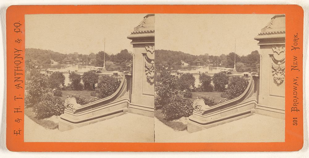 A Visit to the "Central Park" in the Summer of 1865. Fountain and Lake, From the Terrace. by Thomas C Roche