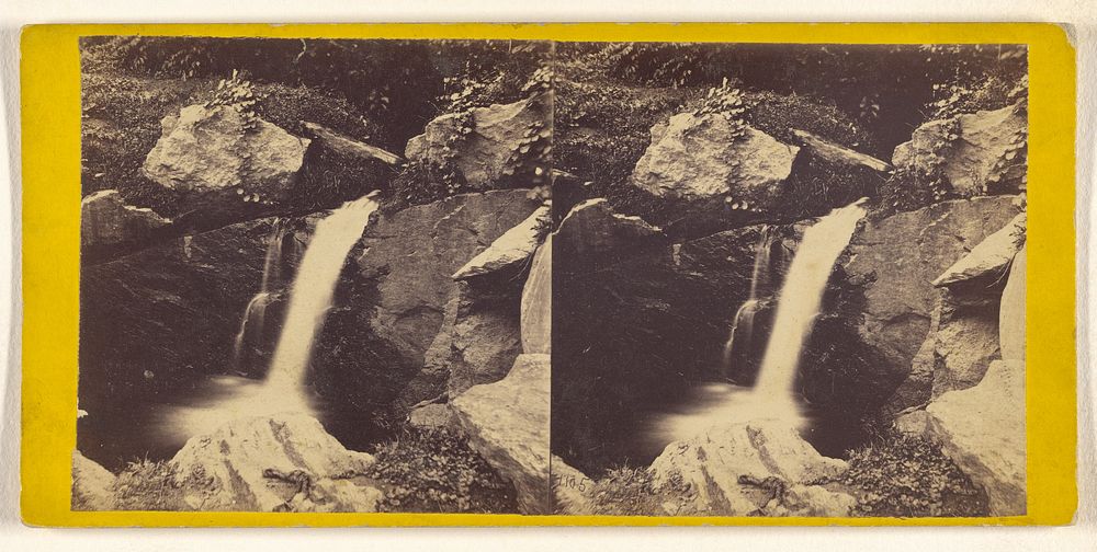 A Visit to the "Central Park" in the Summer of 1863. Cascade, North of the Meadows. by Thomas C Roche