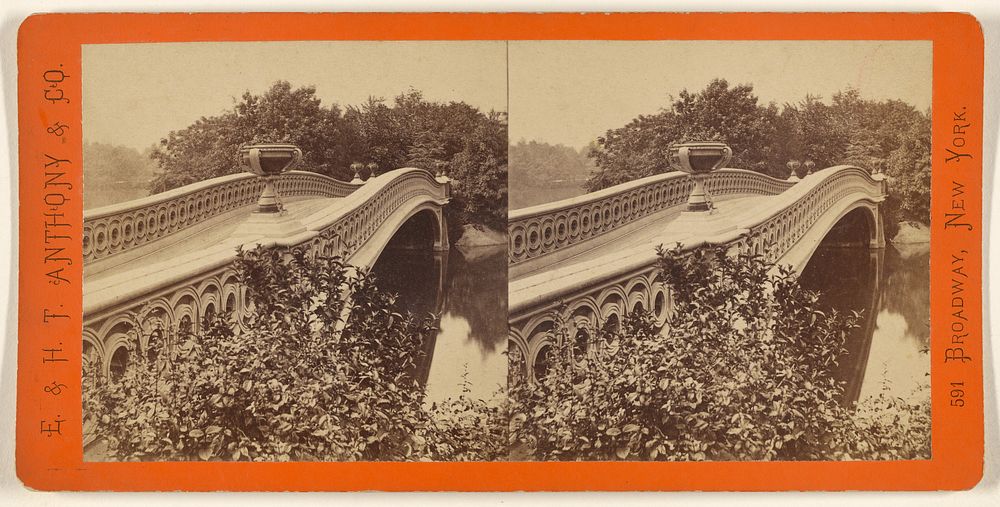 Central Park (New York.) The Bow Bridge. by Edward and Henry T Anthony and Co