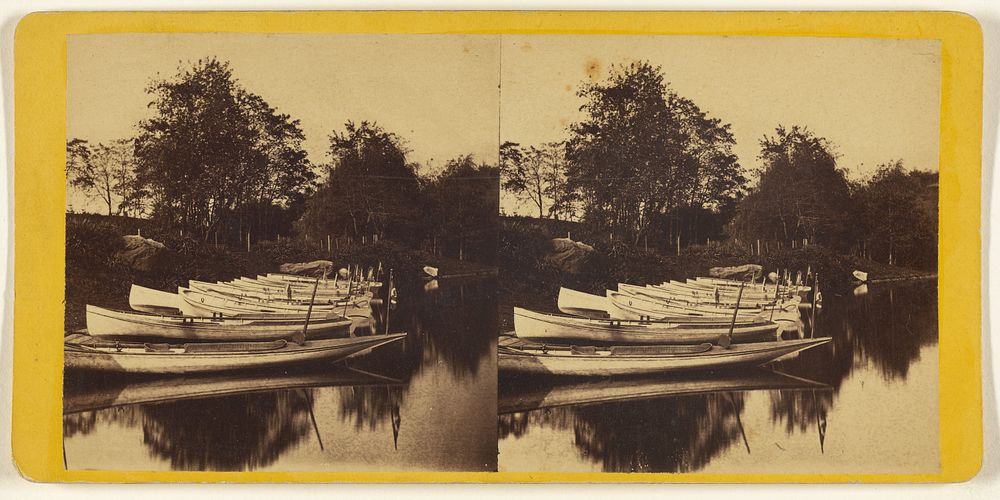 Central Park. (New York.) The Lake and Boats. by Edward and Henry T Anthony and Co