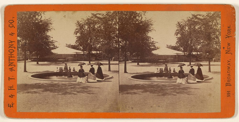 Central Park (New York.) The Fountain on the Mall. by Edward and Henry T Anthony and Co