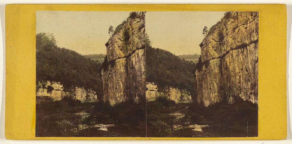 English Views. View in Miller's Dale, showing the Rock called "Chu-Tov," Derbyshire. by Edward and Henry T Anthony and Co