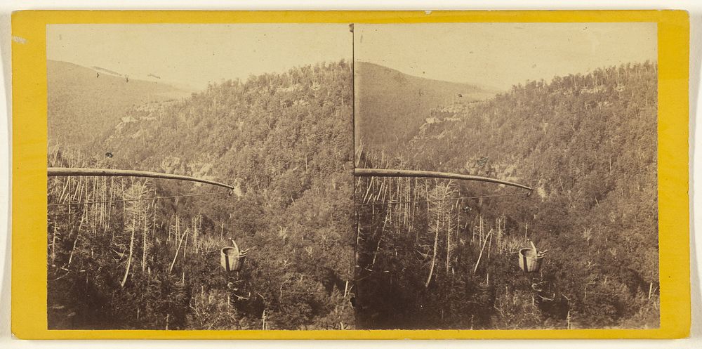 The Glens of the Catskills. View from the top of the Kauterskill Fall, looking down the Glen. by Edward and Henry T Anthony…
