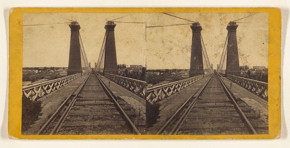 The Suspension Bridge from Canada Side. by Edward and Henry T Anthony and Co