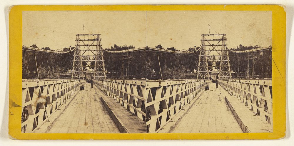 The new Suspension Bridge, from the American Side. by Edward and Henry T Anthony and Co