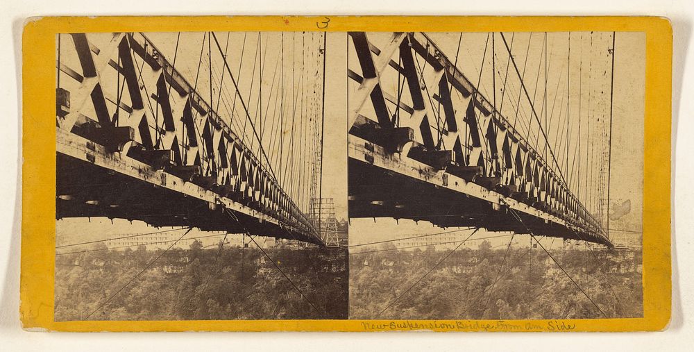 The new Suspension Bridge, from the American Side. by Edward and Henry T Anthony and Co