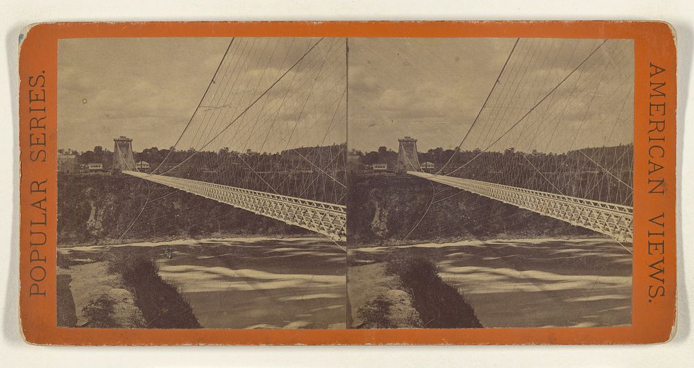 New Suspension Bridge From Above. [Niagara] by Edward and Henry T Anthony and Co