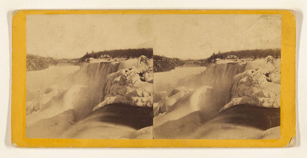 Niagara in Winter. American Fall from the Hog's Back, Showing the Heavy Ice Mounds. by Edward and Henry T Anthony and Co
