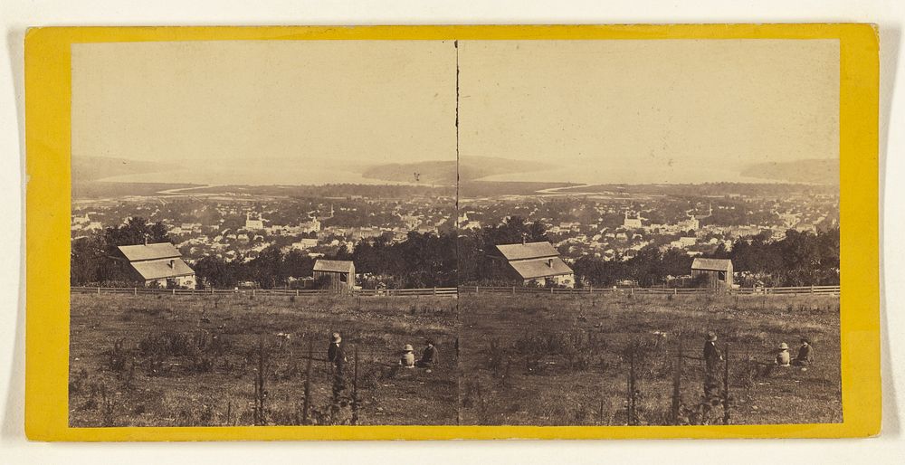 General View of Ithaca - Cayuga Lake in the distance. by Edward and Henry T Anthony and Co