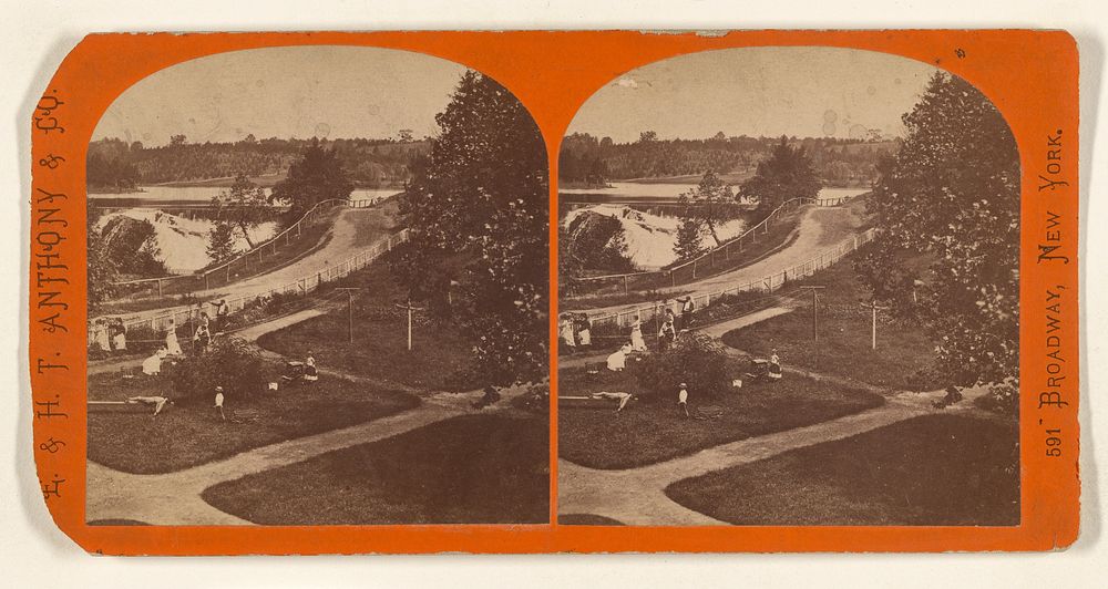 Norton House Grounds, Pompton N.J. [View on the New York and Oswego Midland Railroad] by Edward and Henry T Anthony and Co