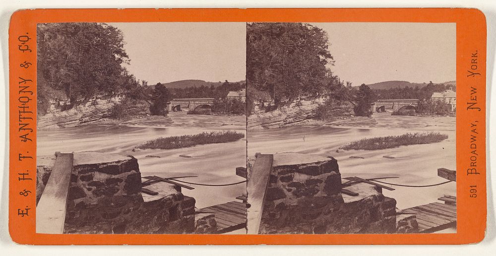 Looking down Rondout Creek from the Mill. [High Falls, N.Y.] by Edward and Henry T Anthony and Co