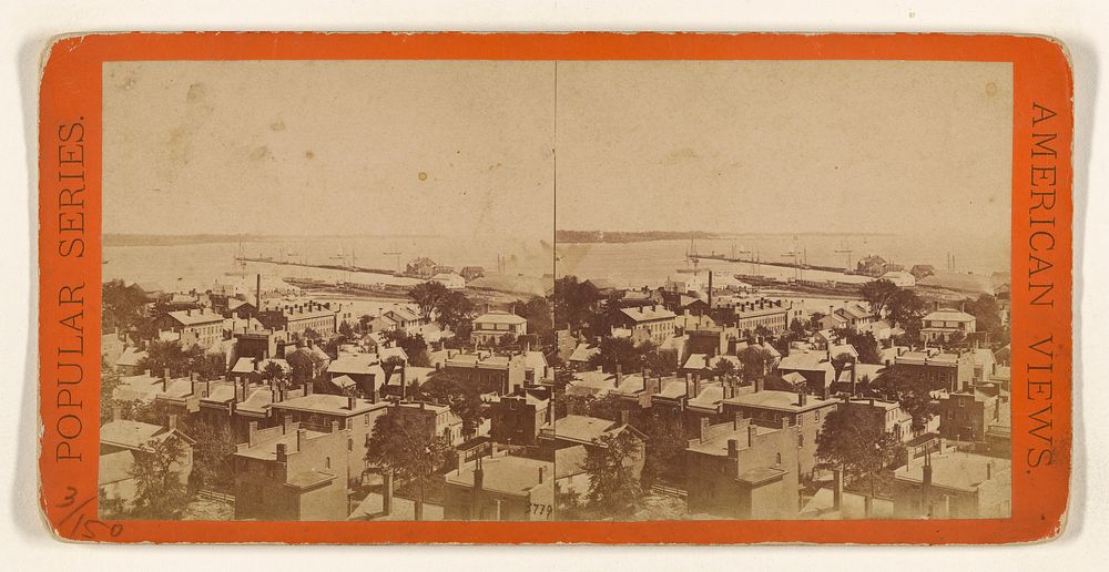 New Haven and Harbor, from Depot Tower. [View on the line of the New York and New Haven Rail Road] by Edward and Henry T…