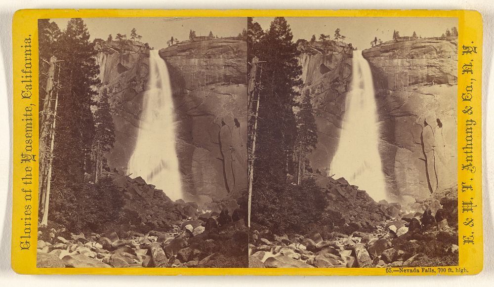 Nevada Falls, 700 ft. high. [Yosemite] by Edward and Henry T Anthony and Co