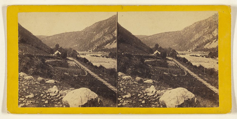 Delaware Water Gap. View of the Delaware Water Gap from below. by Edward and Henry T Anthony and Co