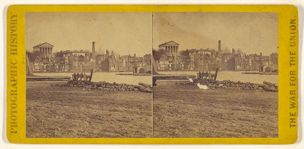 Ruins of the burnt district, from the Canal basin, Richmond, Va. by Edward and Henry T Anthony and Co