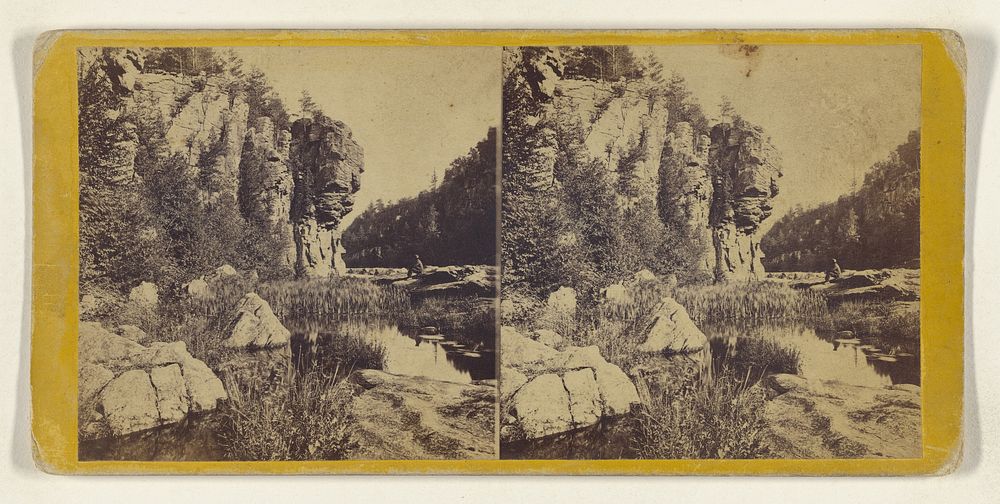 Scenery at Little Falls, on the Mohawk, New York. - Profile Rock, West Side. by Edward and Henry T Anthony and Co