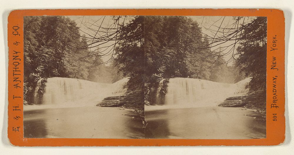 Scenery of Ithaca and Vicinity, N.Y. Foaming Fall - Fall Creek. by Edward and Henry T Anthony and Co