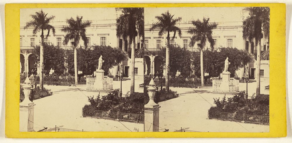 The Plaza de Armes, Havana. by George N Barnard, Edward and Henry T Anthony and Co and Kuhns