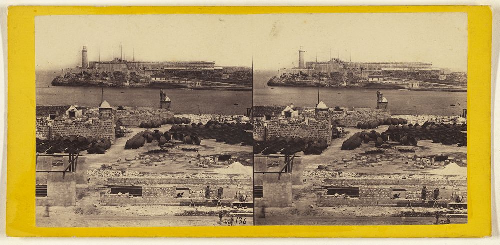 (An Instantaneous view.) The Harbor of Havana, with Castle of the Point in the foreground; the Moro [sic] Castle in the…