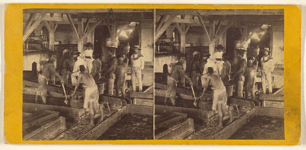 Interior of a Sugar house. Negroes making sugar - an interesting operation. [Cuba] by George N Barnard, Edward and Henry T…