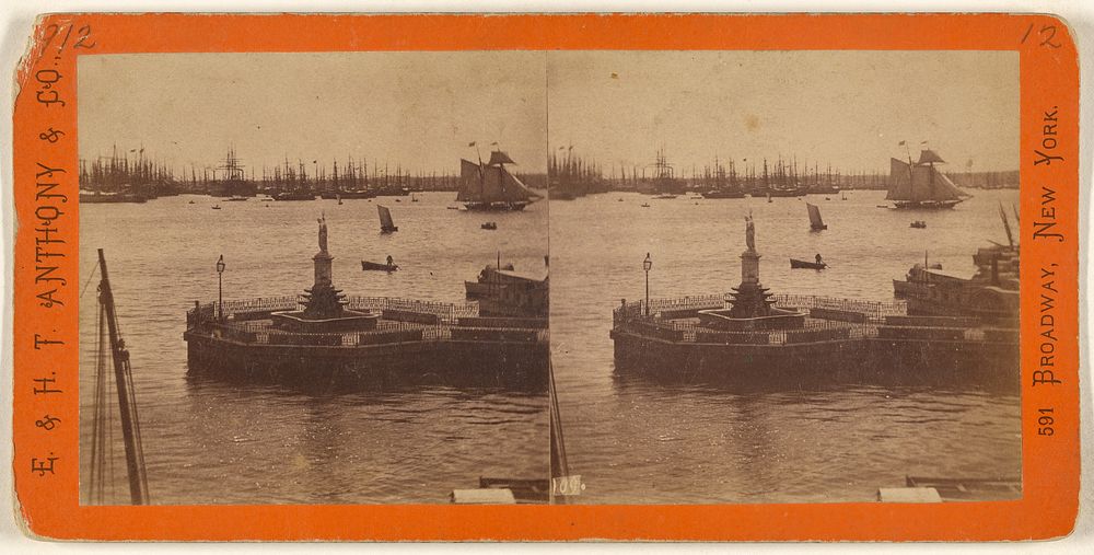 Instantaneous View. The Harbor of Havana, with Fountain of Neptune in the foreground. by George N Barnard, Edward and Henry…