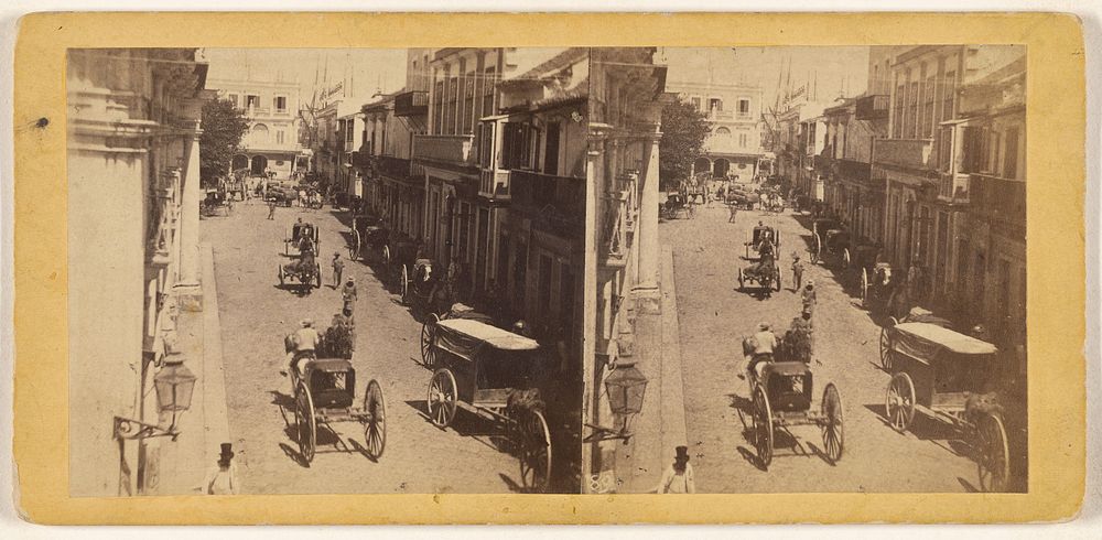 Instantaneous View, from the Calle de Obispo looking towards the Plaza. by George N Barnard, Edward and Henry T Anthony and…