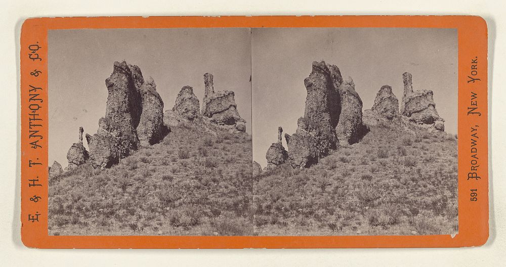 General View of Witches Rocks, Echo Canyon. Union Pacific Rail Road. by Edward and Henry T Anthony and Co