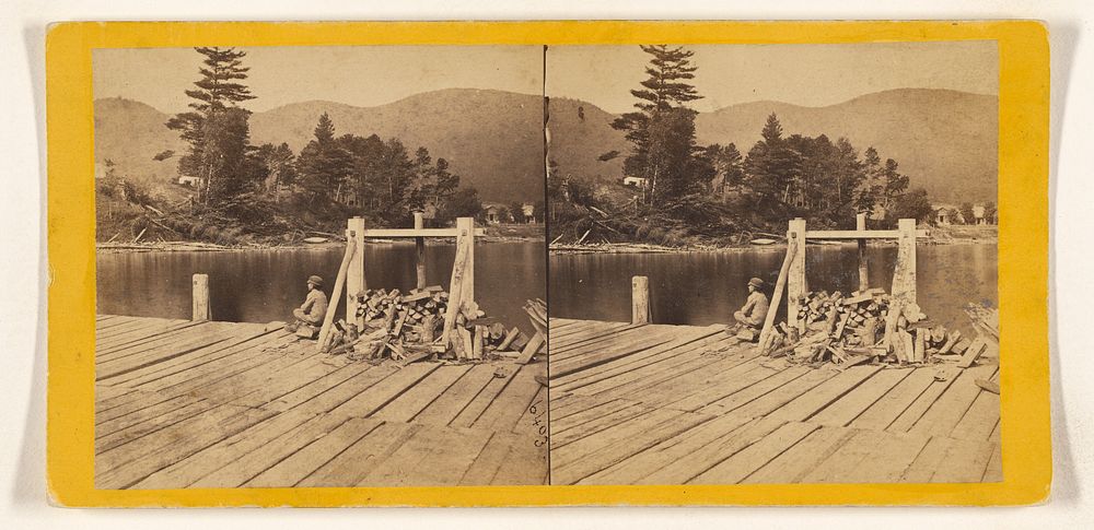 View from Steamboat Dock looking West. Prospect Mountain 1900 feet in the distance. [Lake George, N.Y.] by Edward and Henry…
