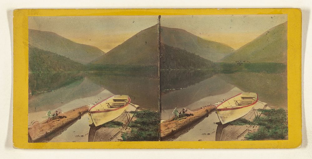 Echo Lake, from the Outlet, showing the Notch. [White Mountain - Franconia Range.] by Edward and Henry T Anthony and Co