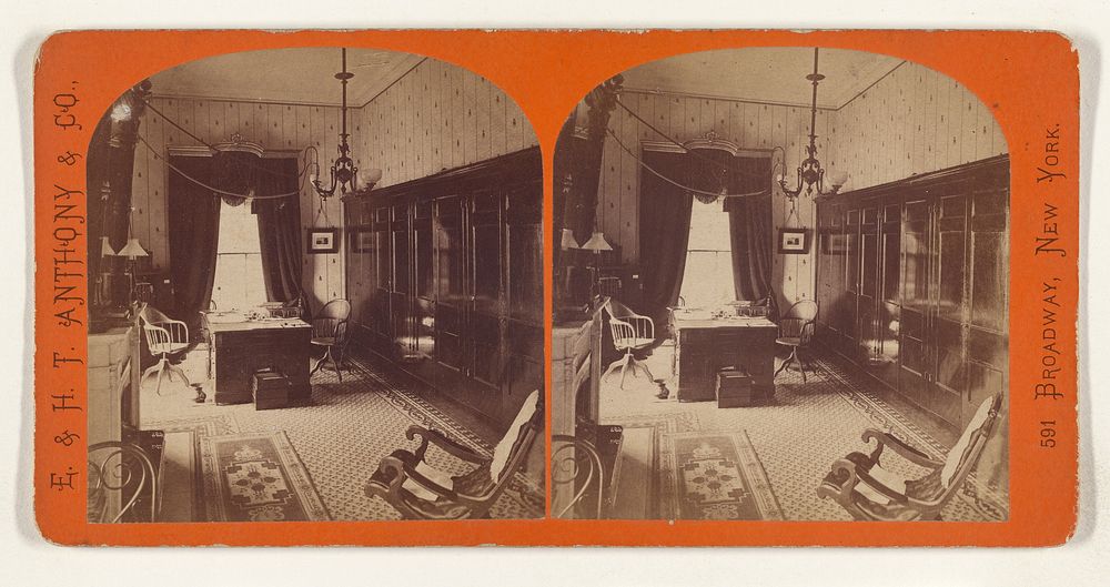 The President's Private Secretary's Room - White House. [Washington, D.C.] by Edward and Henry T Anthony and Co