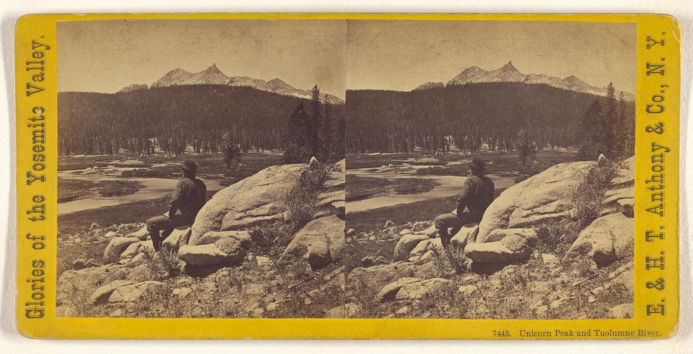 Unicorn Peak and Tuolumne River. [Yosemite] by Edward and Henry T Anthony and Co