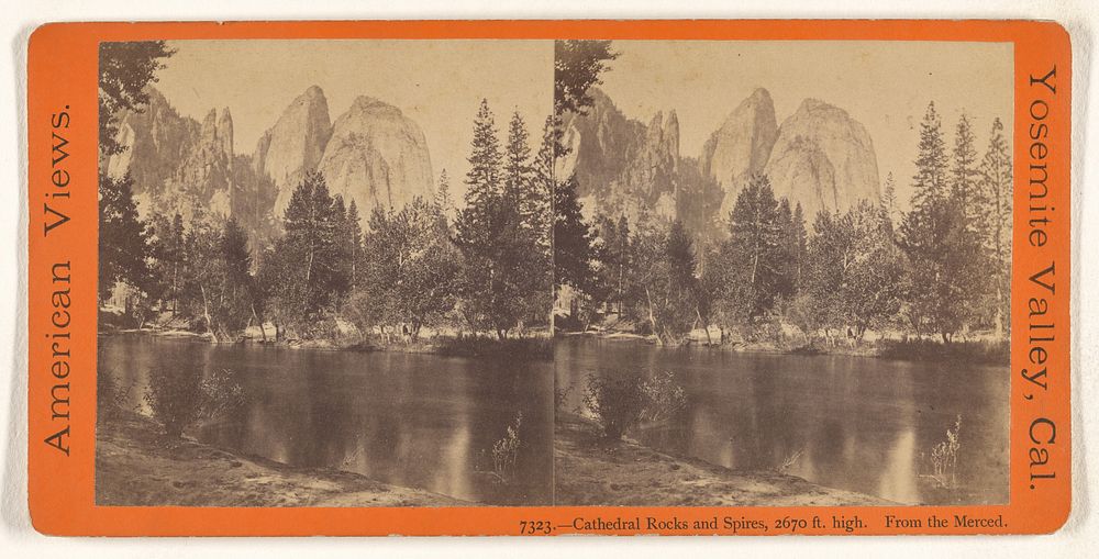 Cathedral Rocks and Spires, 2670 ft. high. From the Merced. [Yosemite] by Edward and Henry T Anthony and Co
