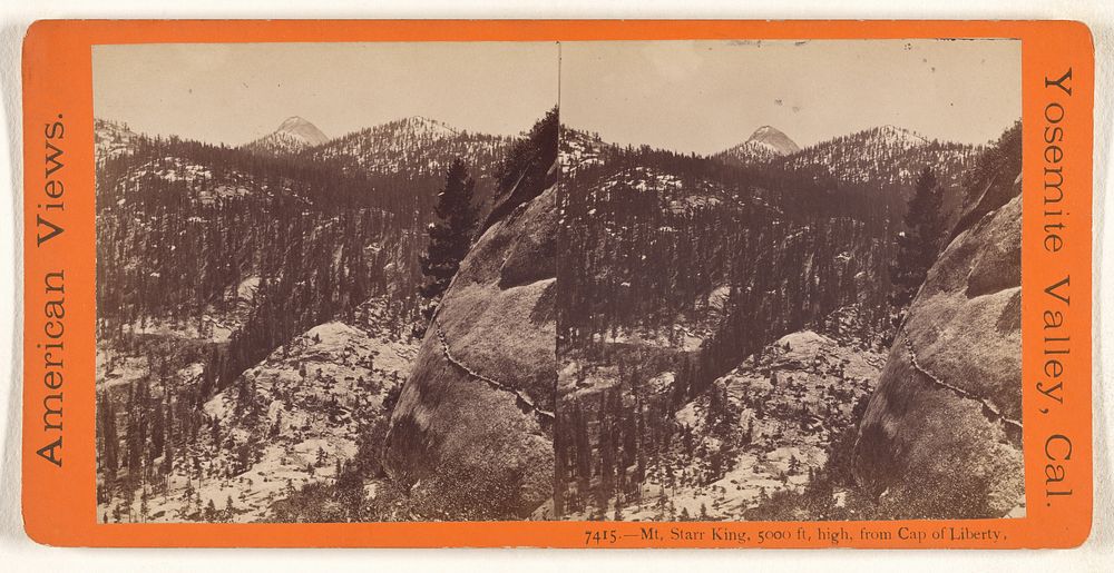 Mt. Starr King, 5000 ft. high, from Cap of Liberty. [Yosemite] by Edward and Henry T Anthony and Co