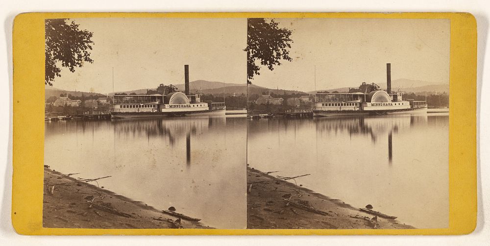 Steamboat Dock at Lake George, N.Y. French Mountain in the distance. by Edward and Henry T Anthony and Co