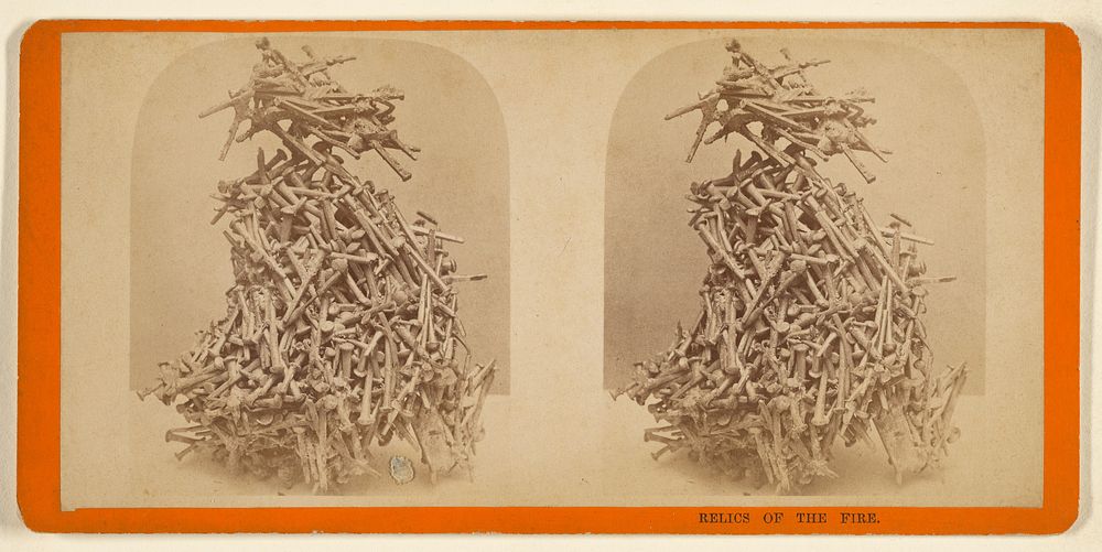 Relics of the Fire. [Chicago, Illinois, October 9, 1871] by Lovejoy and Foster