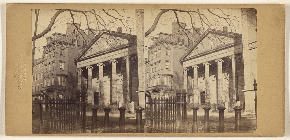 Unidentified building with tall columns, Boston, Massachusetts by Joseph L Bates